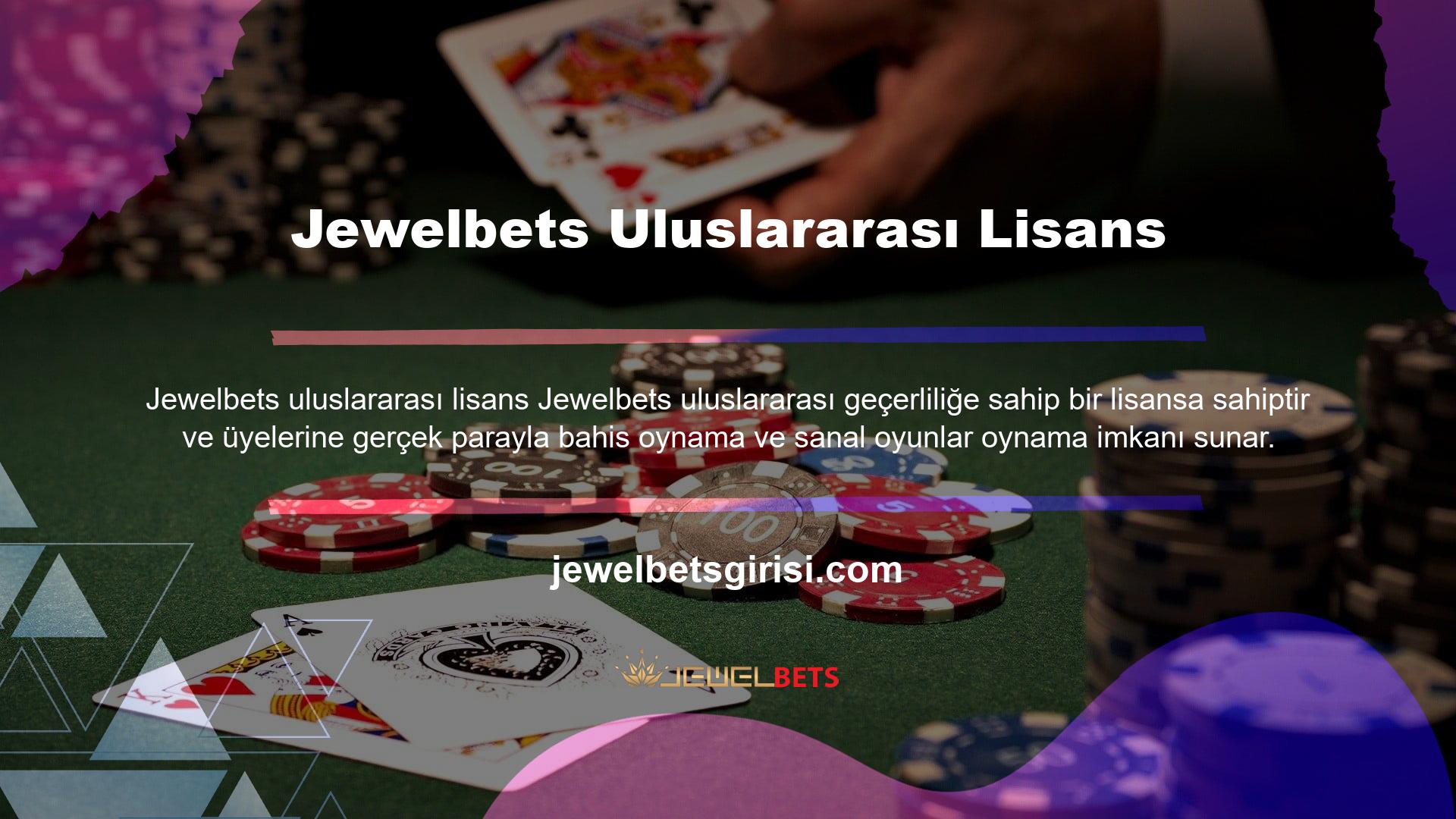 Bu lisans sayesinde Jewelbets kullanıcıları, hızlı ve güvenilir bir şekilde gelir elde edebilirler